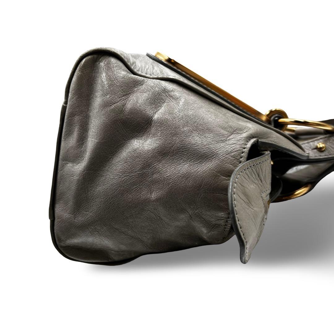 【ヴィンテージ】シーバイクロエ　2way ショルダーバッグ　ハンド　ロゴ金具