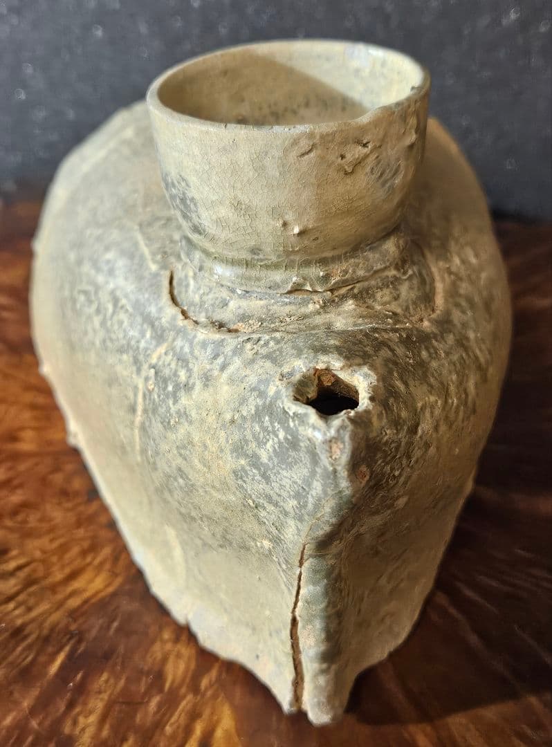 中国古代陶磁器 発掘品 漢時代 舟形 カマド形 オブジェ 花入れ 祭器