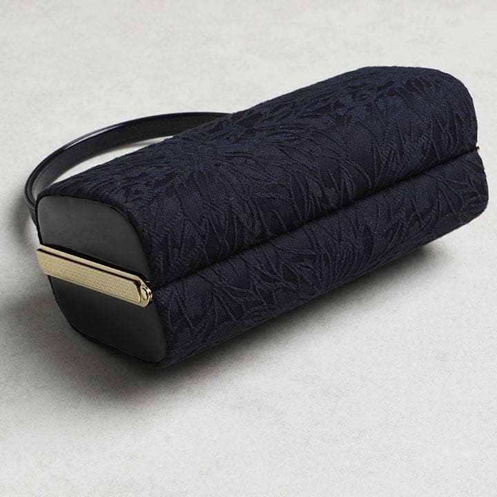 【新品】振袖用 草履バッグセット　ジャガード織り　黒　草履24cm