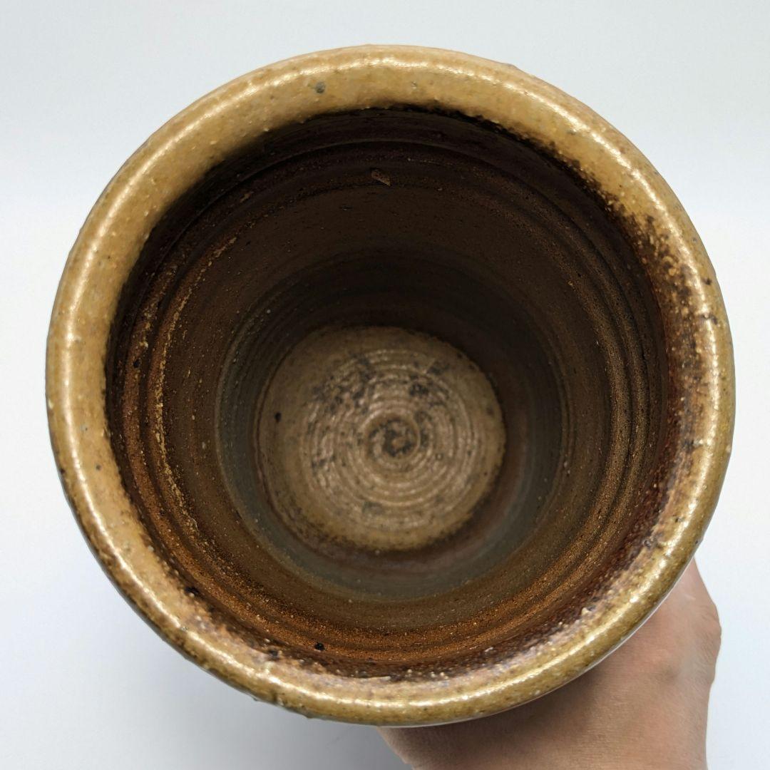 伝統工芸士 日幡光顕 備前焼 耳付花入 共箱共布栞 花器 フラワーベース 花瓶