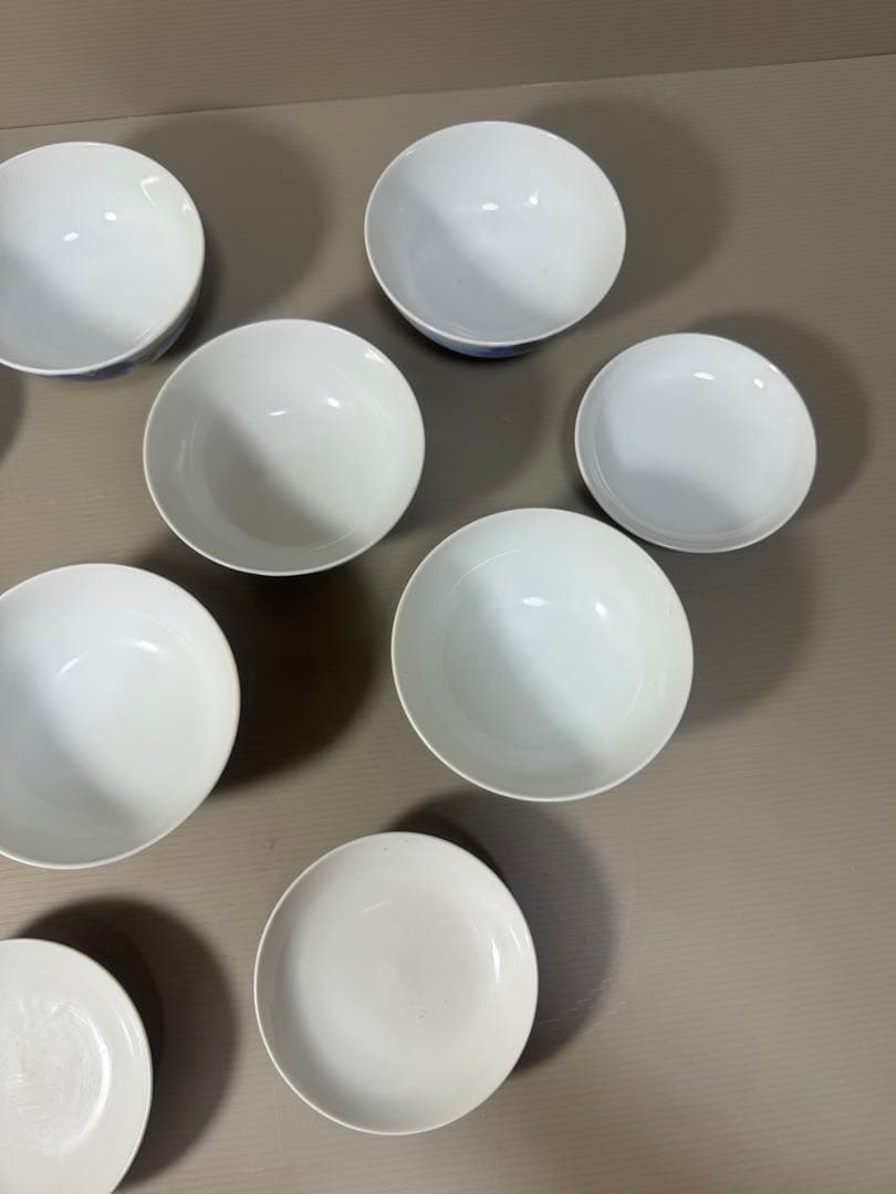 2211 有田焼 芳祥堂特製 葡萄瑠璃 蓋茶碗 5客