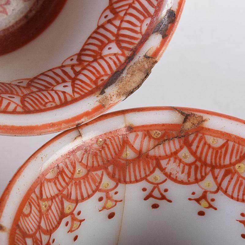 煎茶道具 赤絵宝珠文 煎茶器 五客 C R8961 煎茶道具 加藤賢司 新