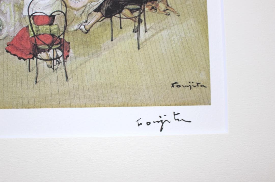 藤田嗣治 エスタンプリトグラフ「誕生日」 75部限定 46/75 - メルカリ