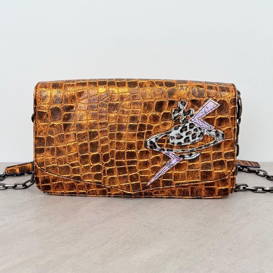 Vivienne Westwood チェーンショルダーバッグ レオパードオーブ