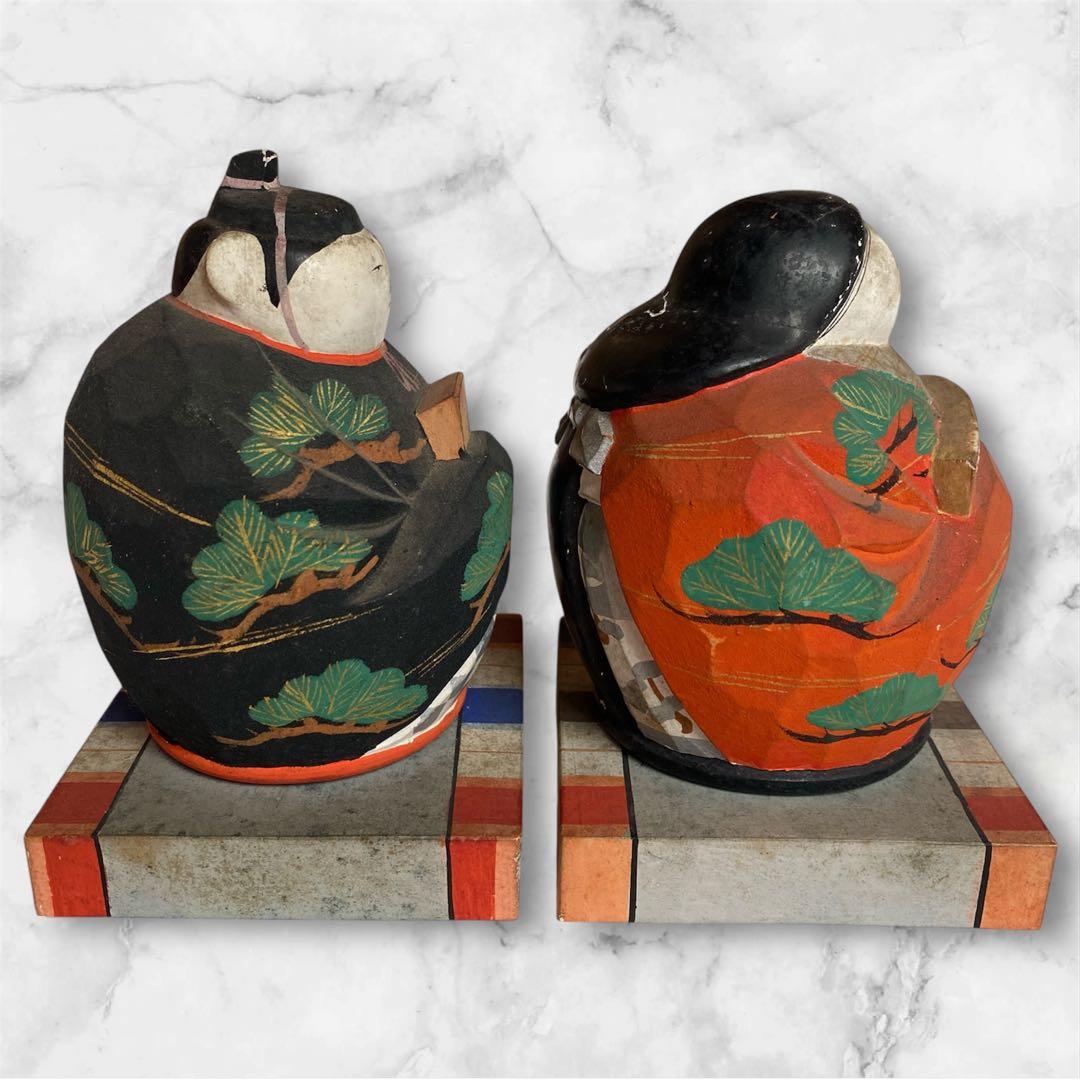 希少✨ 平安 永田一行 木彫有職 お雛様 人形 木製 置物 縁起物 骨董品