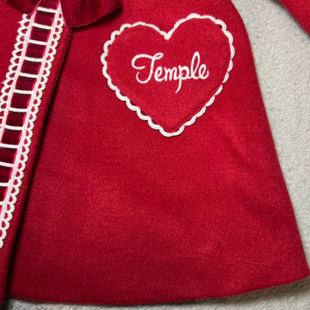 シャーリーテンプル　ラッピングリボンウールコート　赤　80cm-90cm 超美品