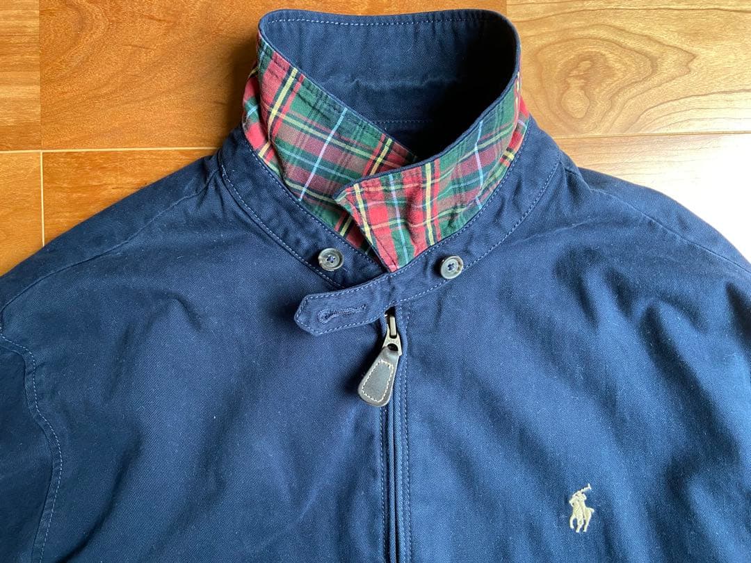 ポロラルフローレン スウィングトップ 刺繍ポニー ネイビー Lサイズ