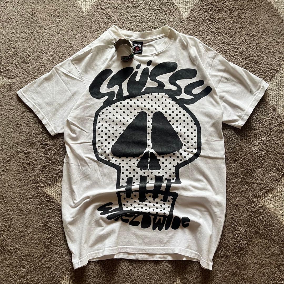 90s old stussy スカル tシャツ archive vintage