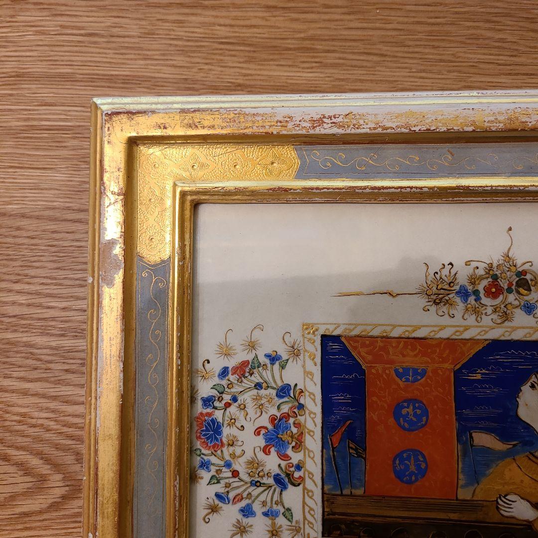 瀬本容子「真夏の夜の夢 祝典」ガラス絵 羊皮紙絵