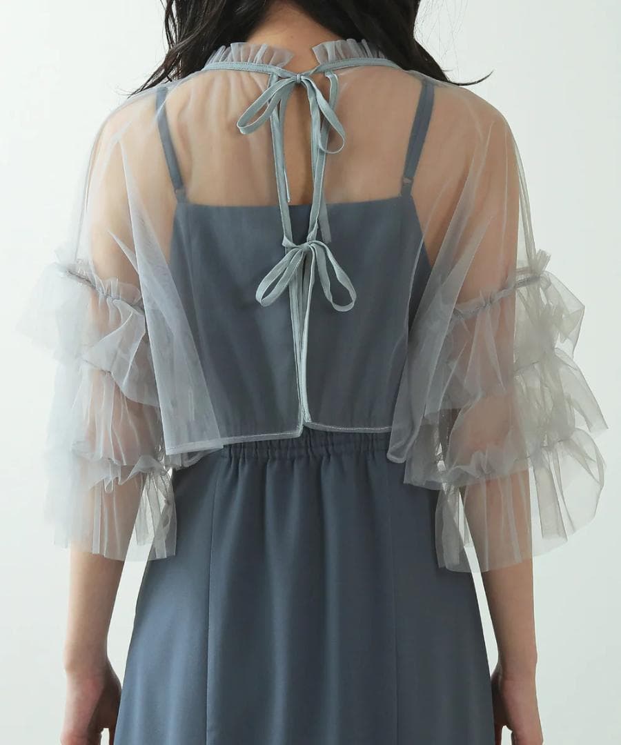 美品 カナ チュール ティアード ボレロ キャミワンピース L 大きい