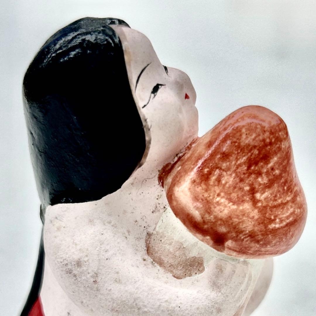 古玩】昭和初期 郷土玩具 名古屋土人形 松茸おかめ 春画人形 民藝 子孫