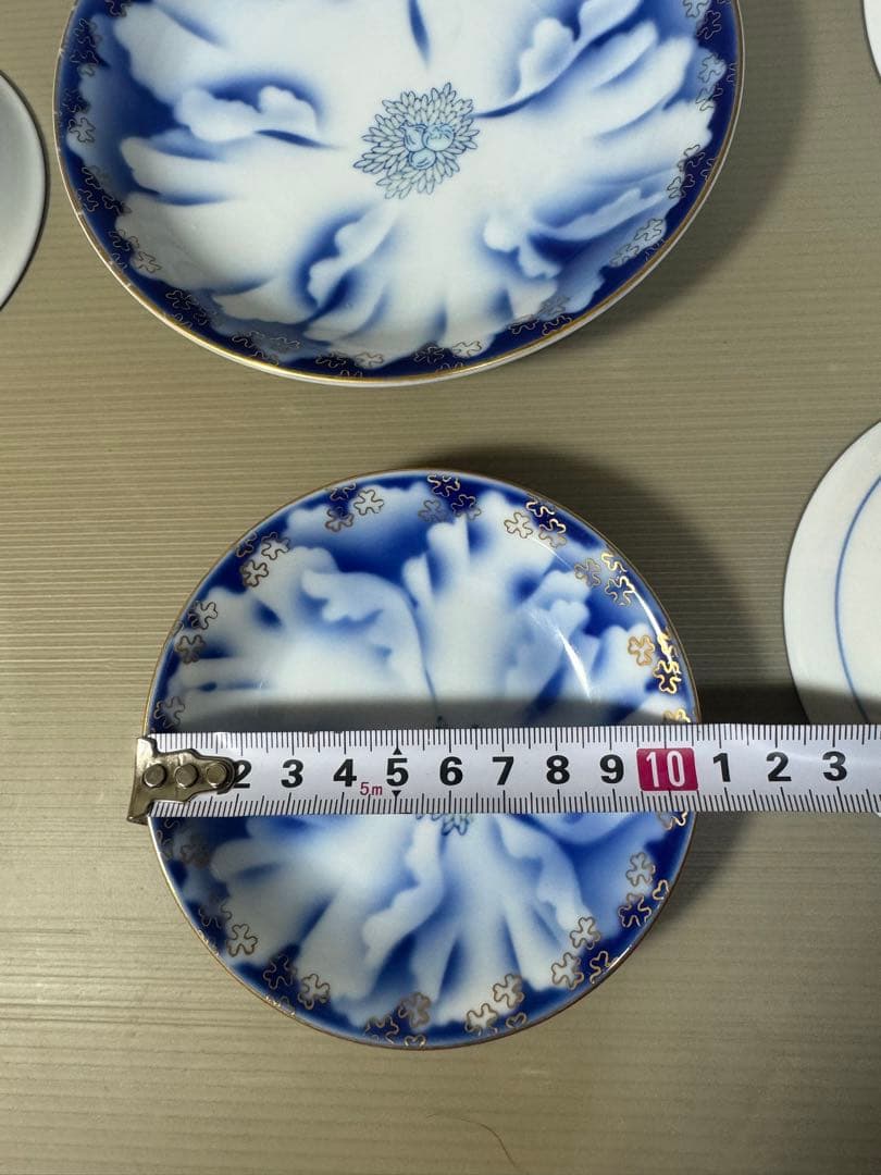 2315 深川製磁 牡丹金ミル 大皿1客 中皿4客 小皿5