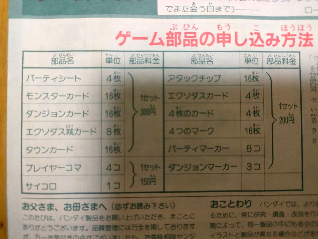 【絶版】【部品完備】ウルティマ伝説ゲーム ボードゲーム