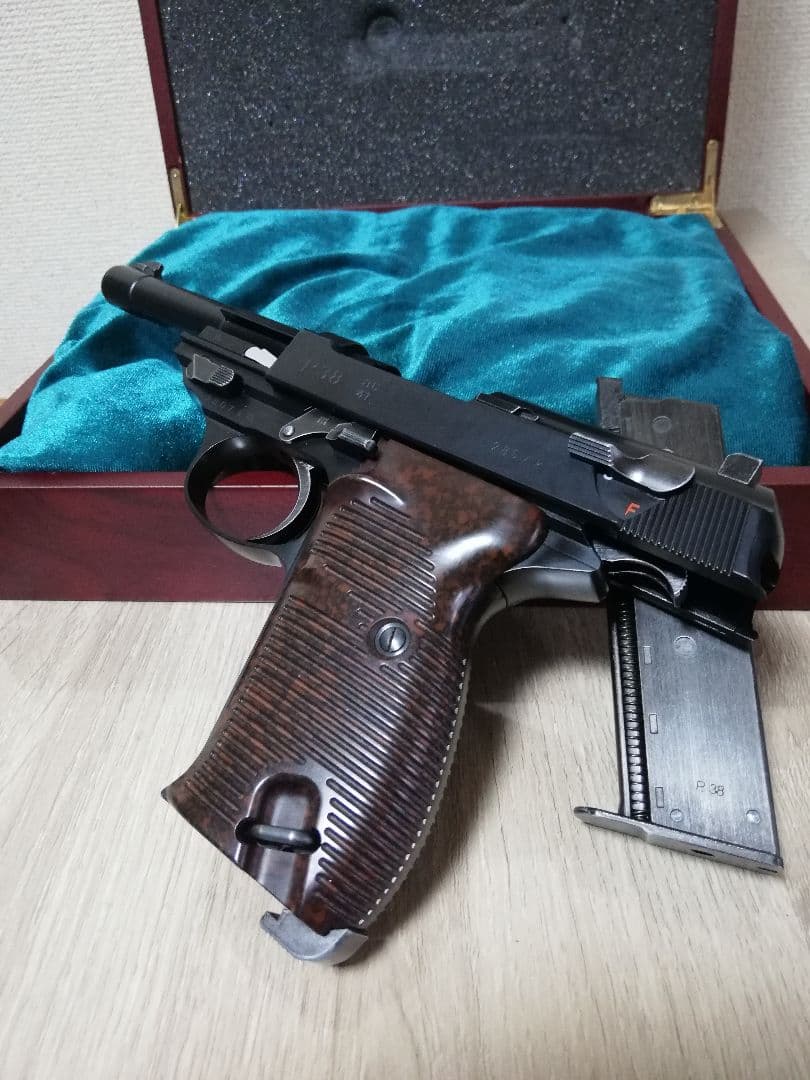 明日終了⭐マルゼン ワルサーP38 ガスブロカスタム⭐銃ケース付