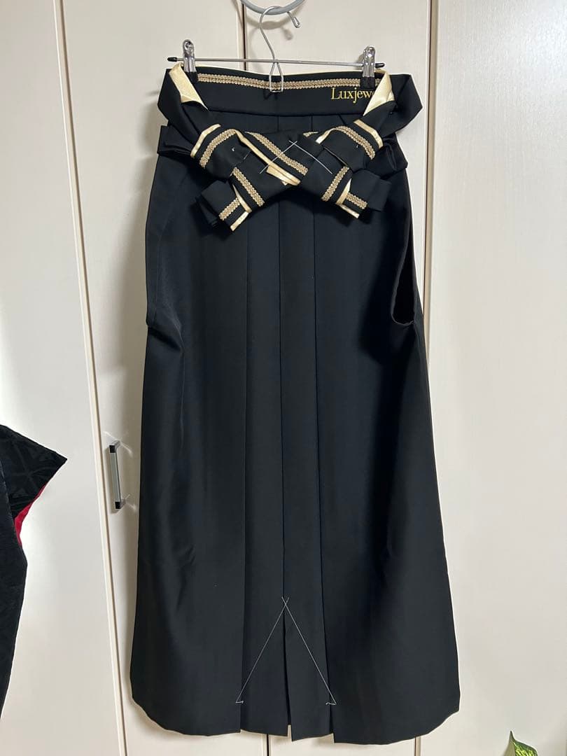 黒の二尺袖振袖レースの付いた袴2点セット トールサイズluxjewel