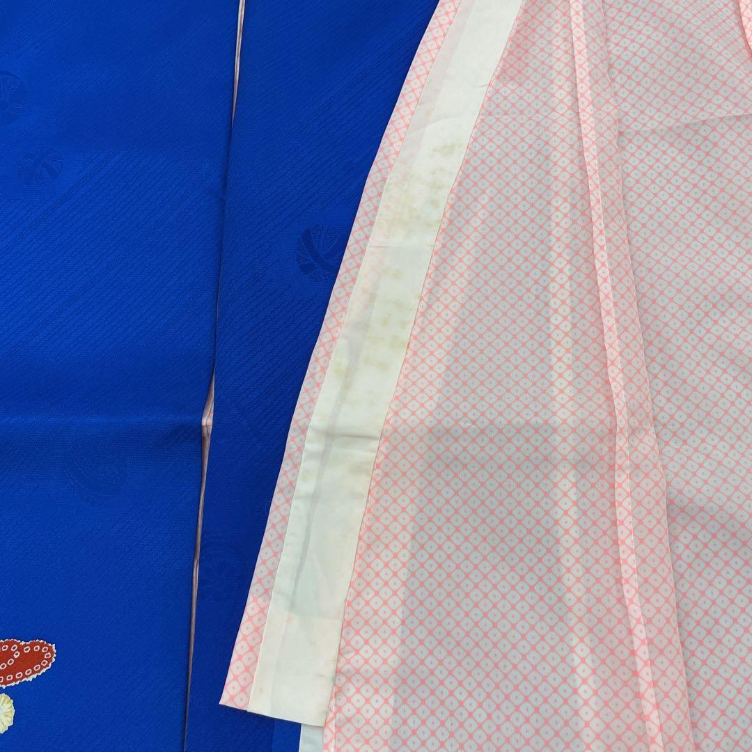 ◎mk-3457　七五三　女の子　着物・襦袢セット　金駒刺繍　　12-15