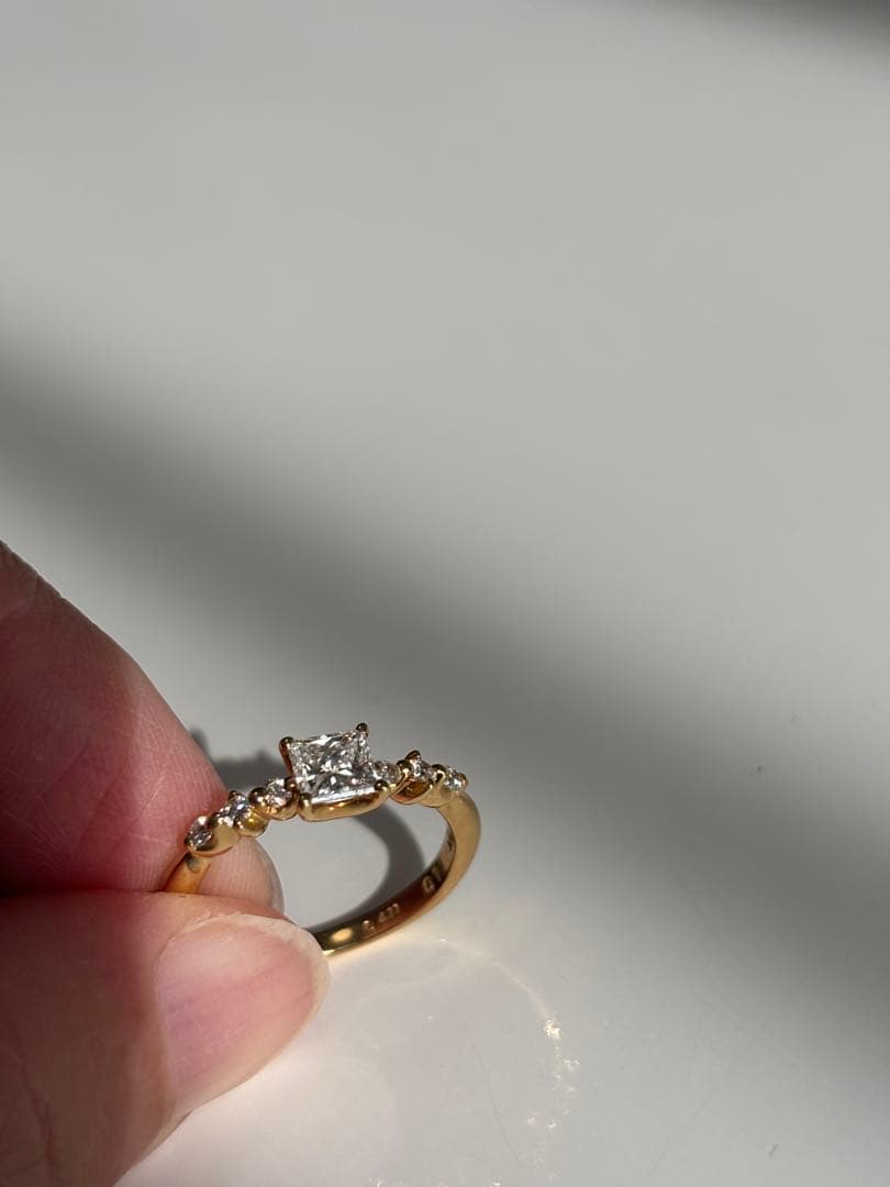 K18 0.41ct ダイヤモンド リング 9号