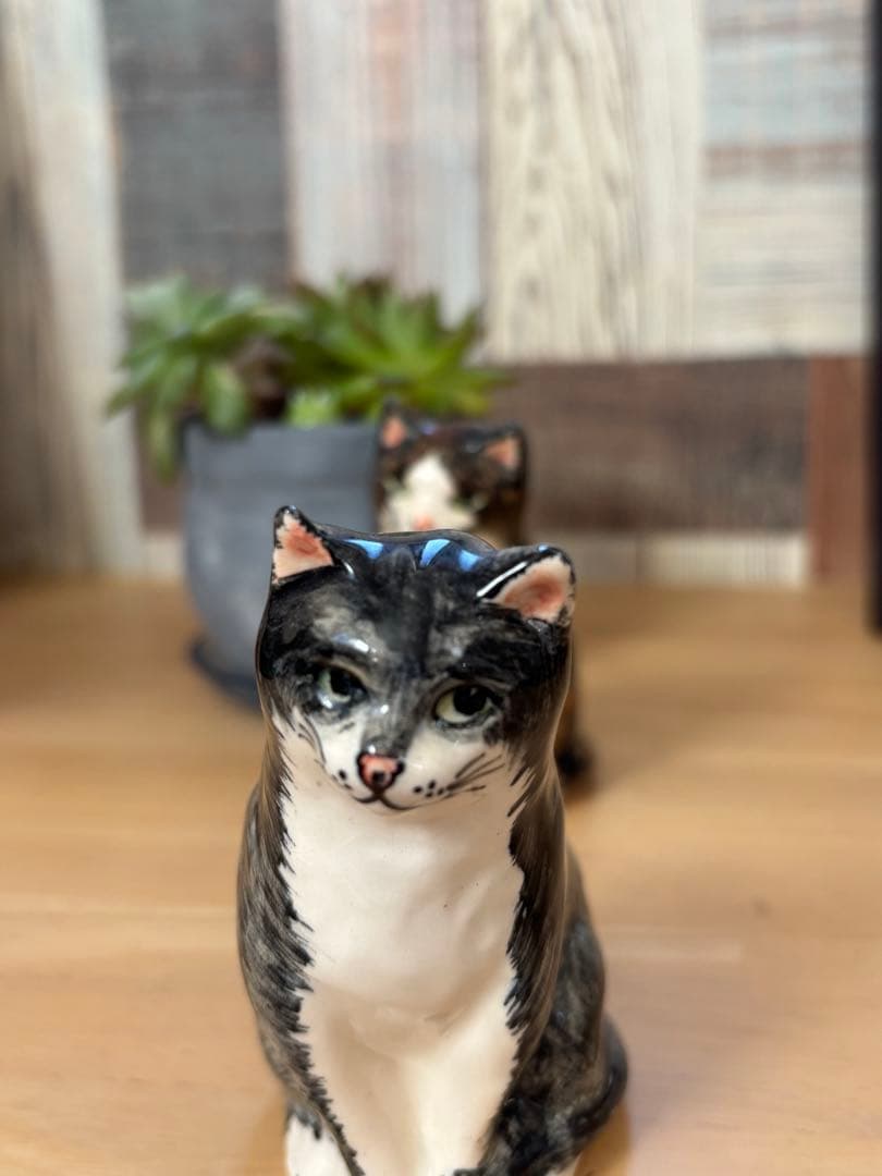 猫の置き物3点セット フィリップ・ローレストン作 英国BABBACOMBE窯