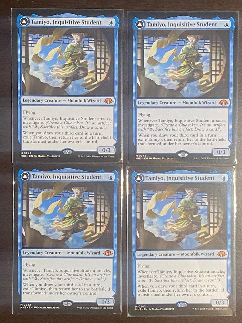 MTG 知りたがりの学徒、タミヨウ英語版4枚セットモダンホライゾンⅢ