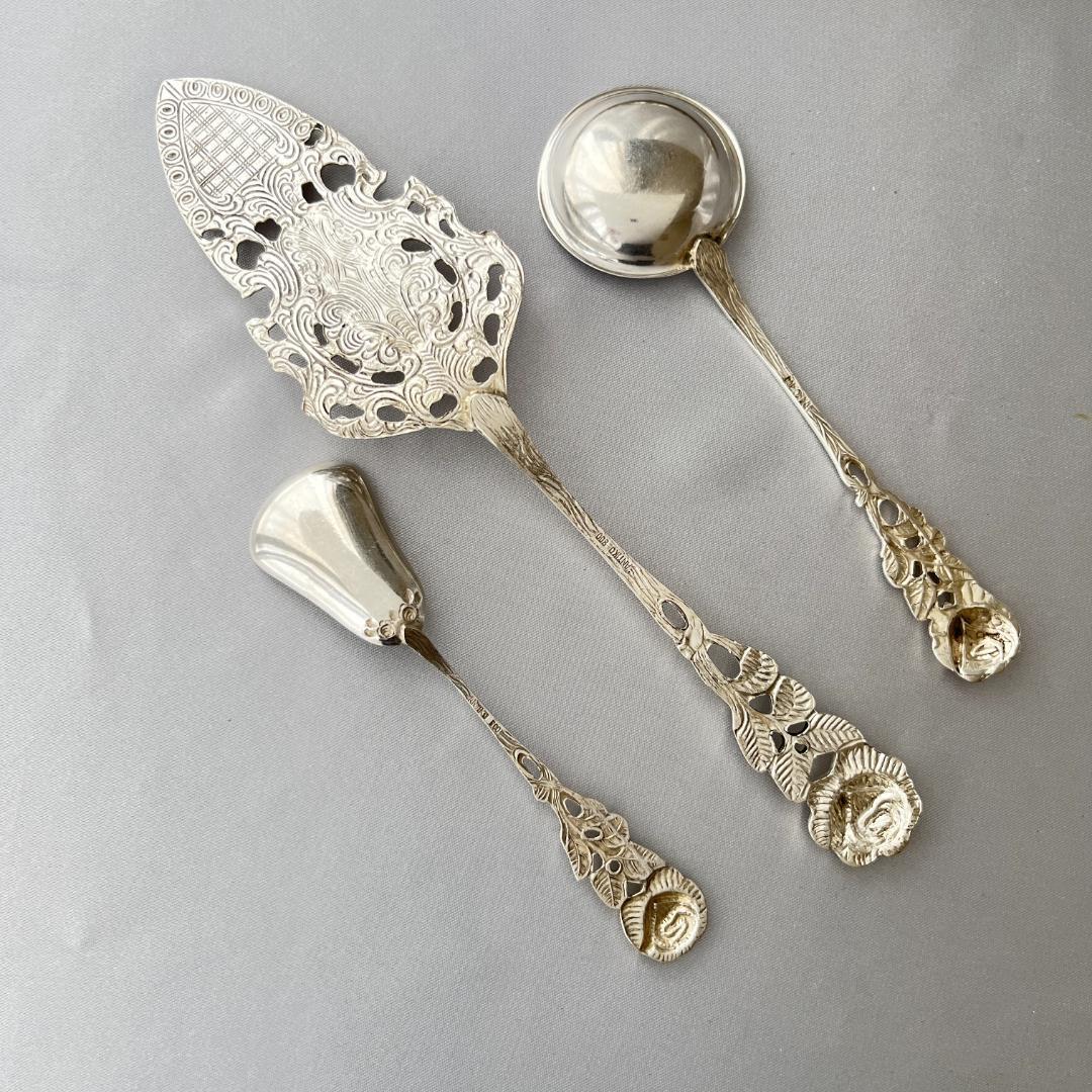 【ANTICO】 ケーキサーバー / クリーム / シュガースプーン【純銀】