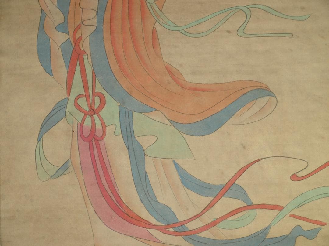 古掛け軸「斉白石作 人物図 紙本」中国民間画家 唐物唐本