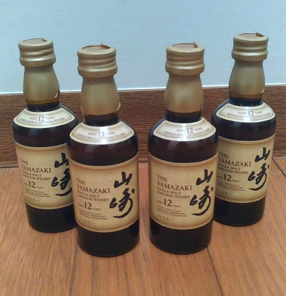 サントリー シングルモルトウイスキー 山崎12年50ml ミニチュア 4本セット