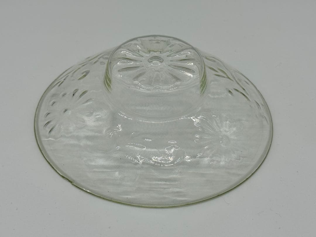 江戸時代 型吹きガラス蓋碗 江戸ガラス 鉛ガラス