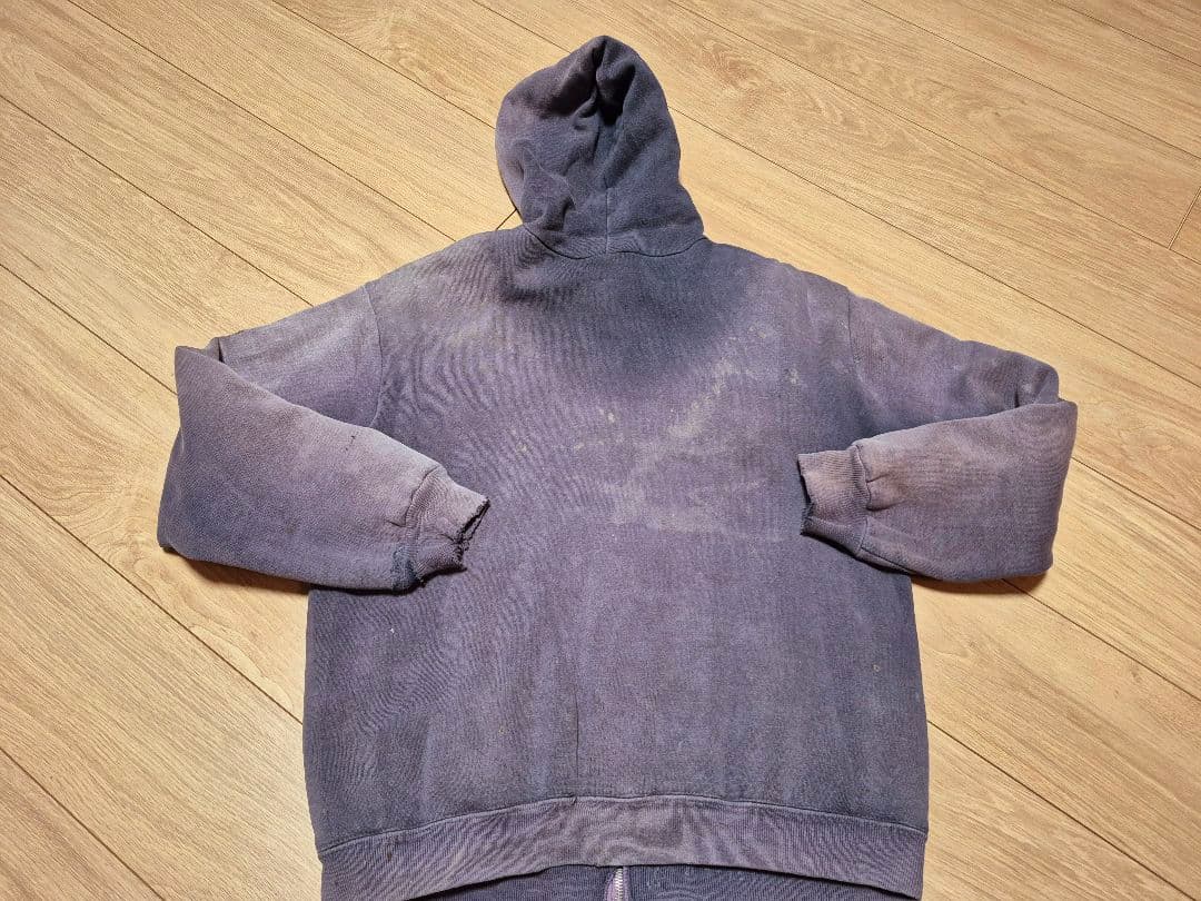 ヴィンテージ　ナス紺　裏サーマル　フルジップパーカー　60s　70s　セパポケ