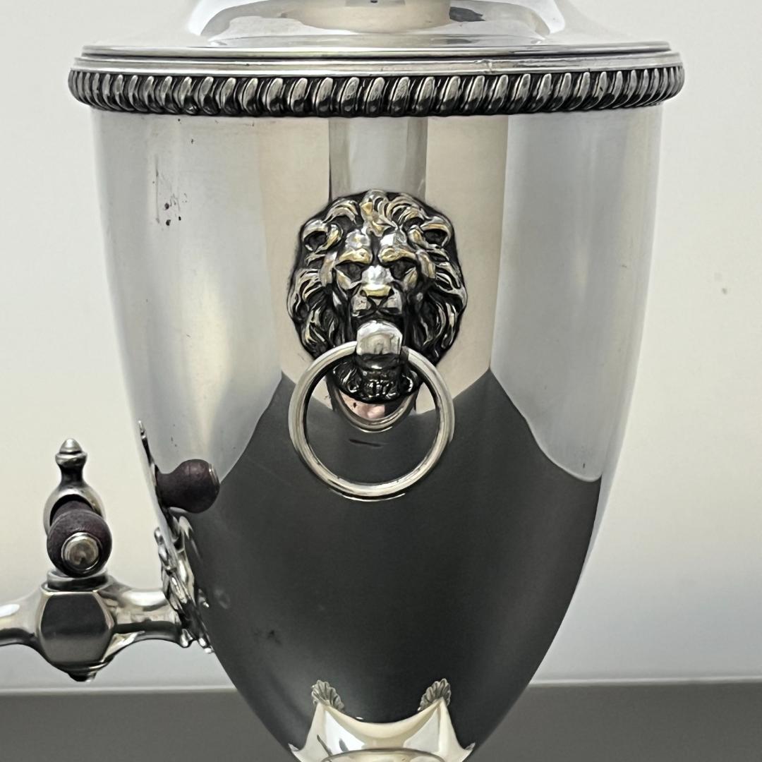 Friedman Silver Co】 ライオンのサモワール 小型サーバー 美術品