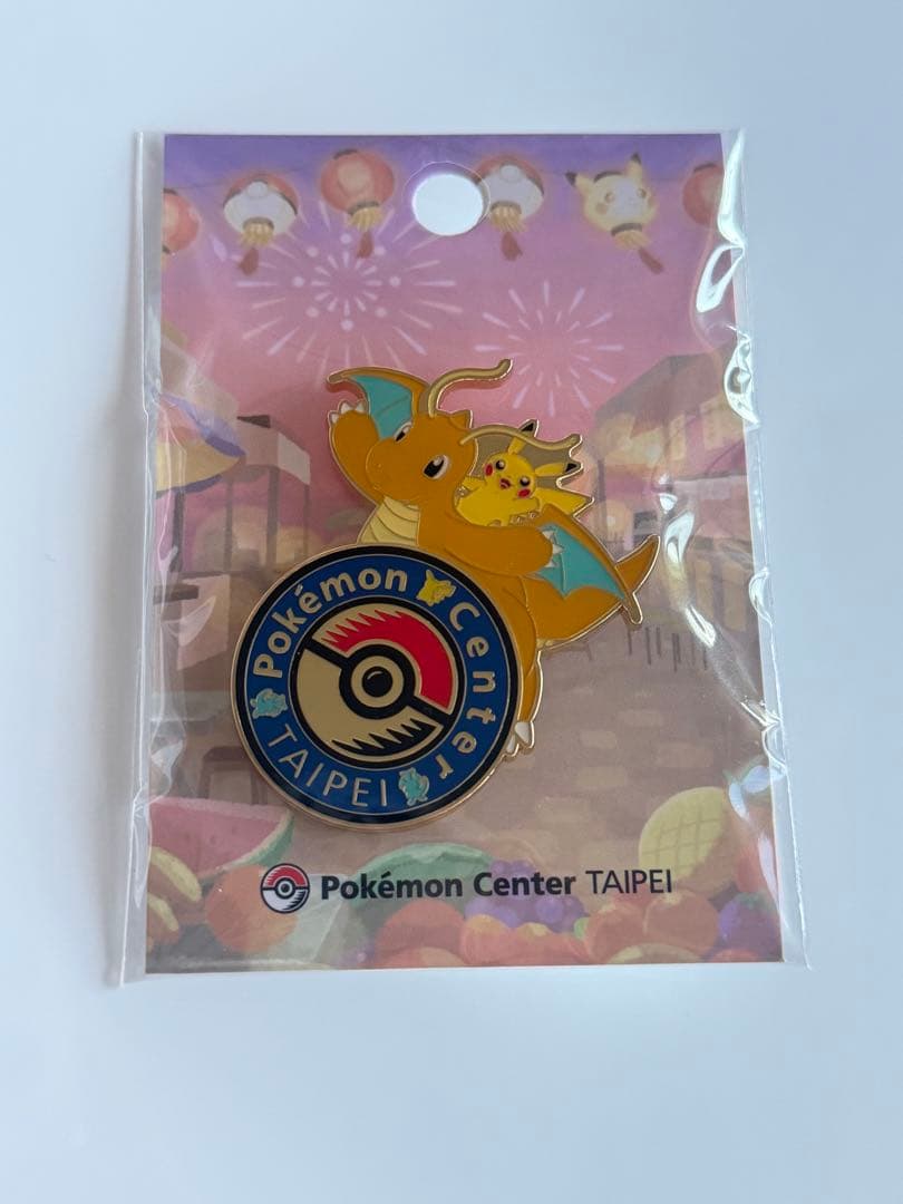 台湾限定 ポケモン ポケセン ピンバッジ ピンズ カイリュー ピカチュウ