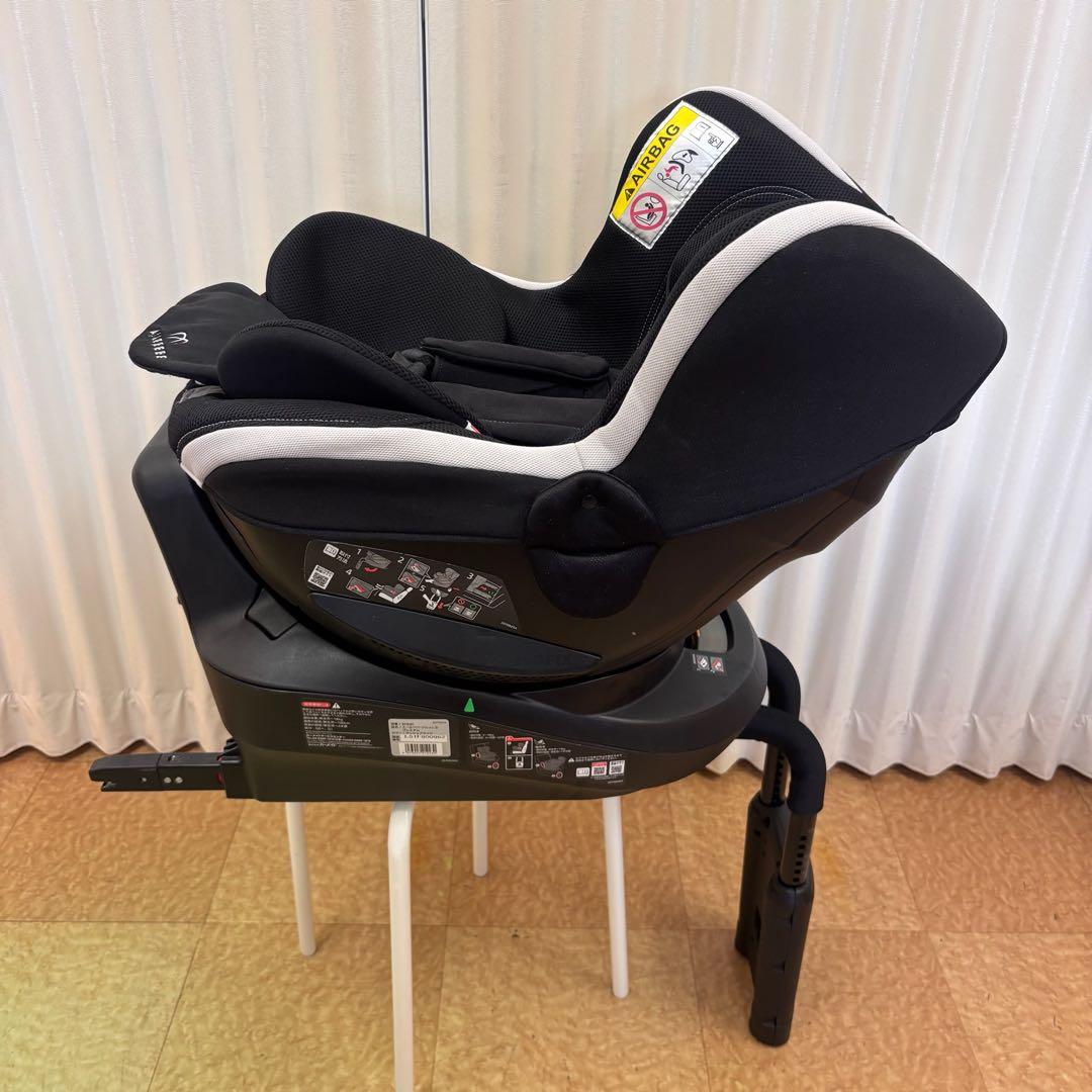 クリーニング済　☆綺麗☆　新生児OK　エールべべ　クルット3i　ISOFIX　黒
