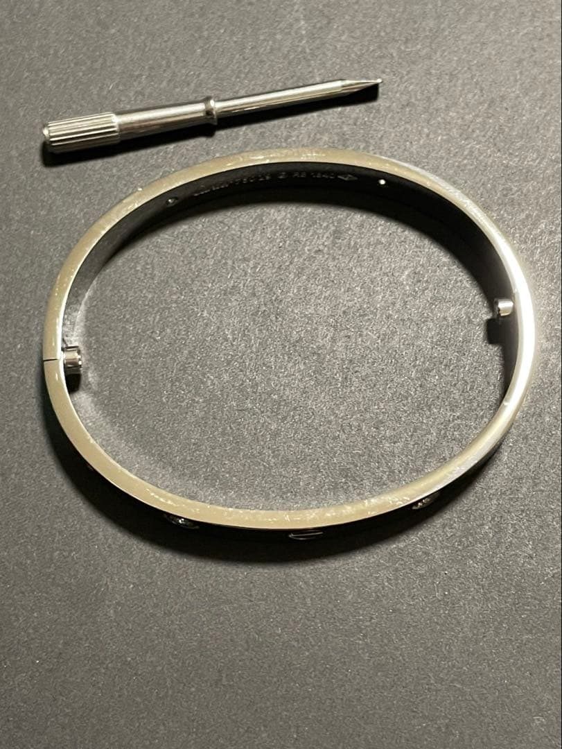 ダイヤ　ブレスレットバングル　ドライバー付き　シルバー