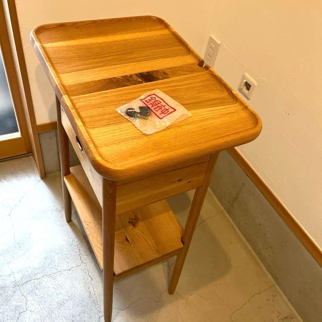 送料込み 起立木工 KOMO チェストラック オーク 無垢 棚 引き出し