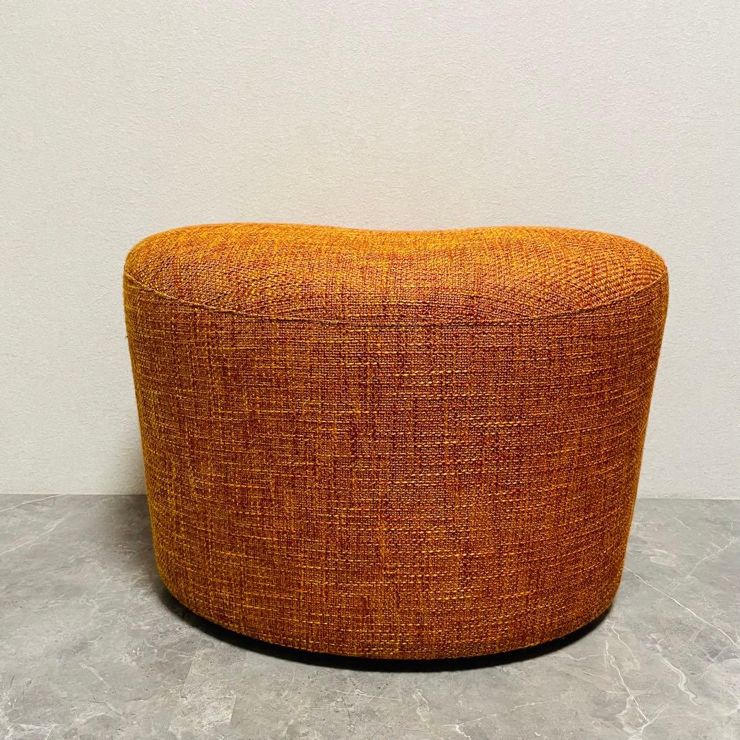 富士ファニチア　オーバル　スツール ファブリック　オットマン　廃盤品