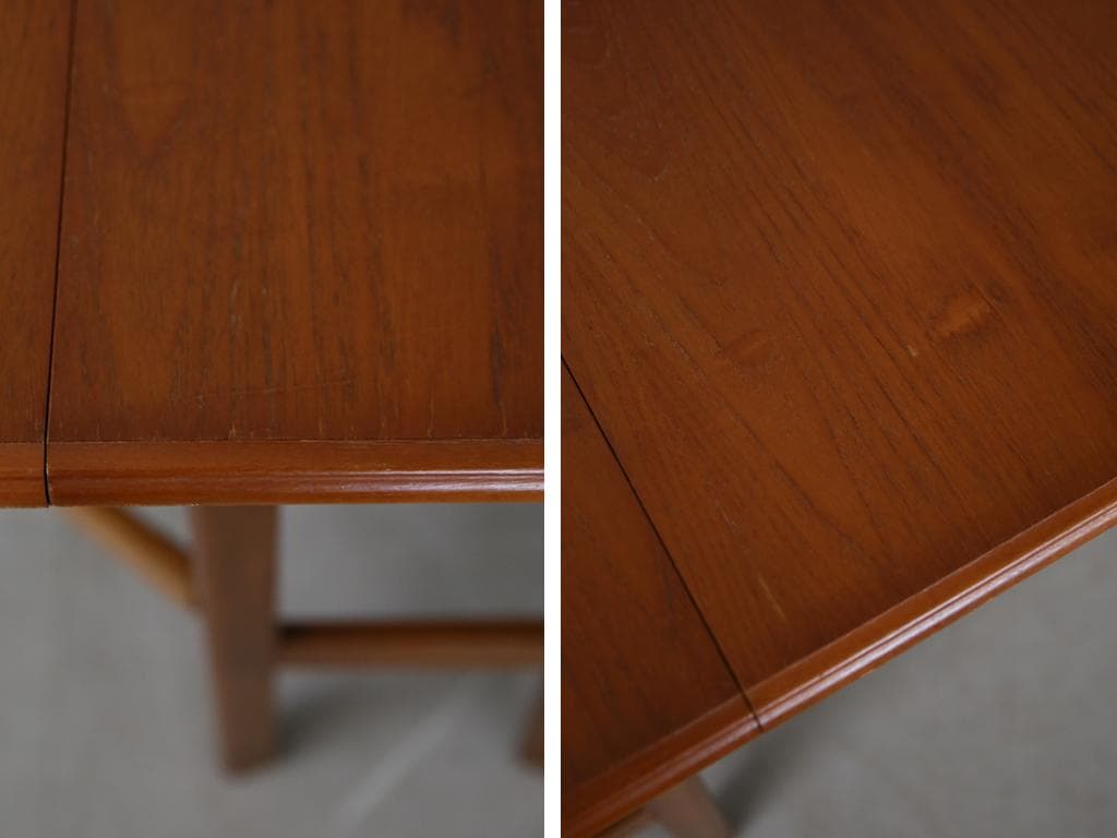 英国アンティークチーク材ゲートレッグテーブル/バタフライダイニング机92-109