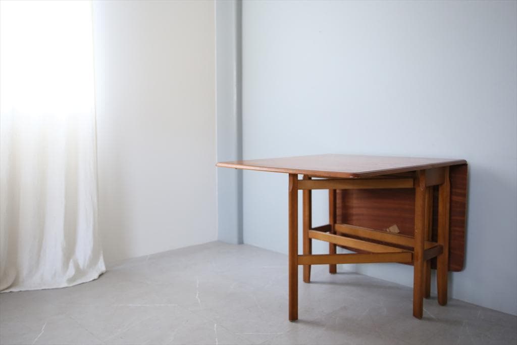 英国アンティークチーク材ゲートレッグテーブル/バタフライダイニング机92-109