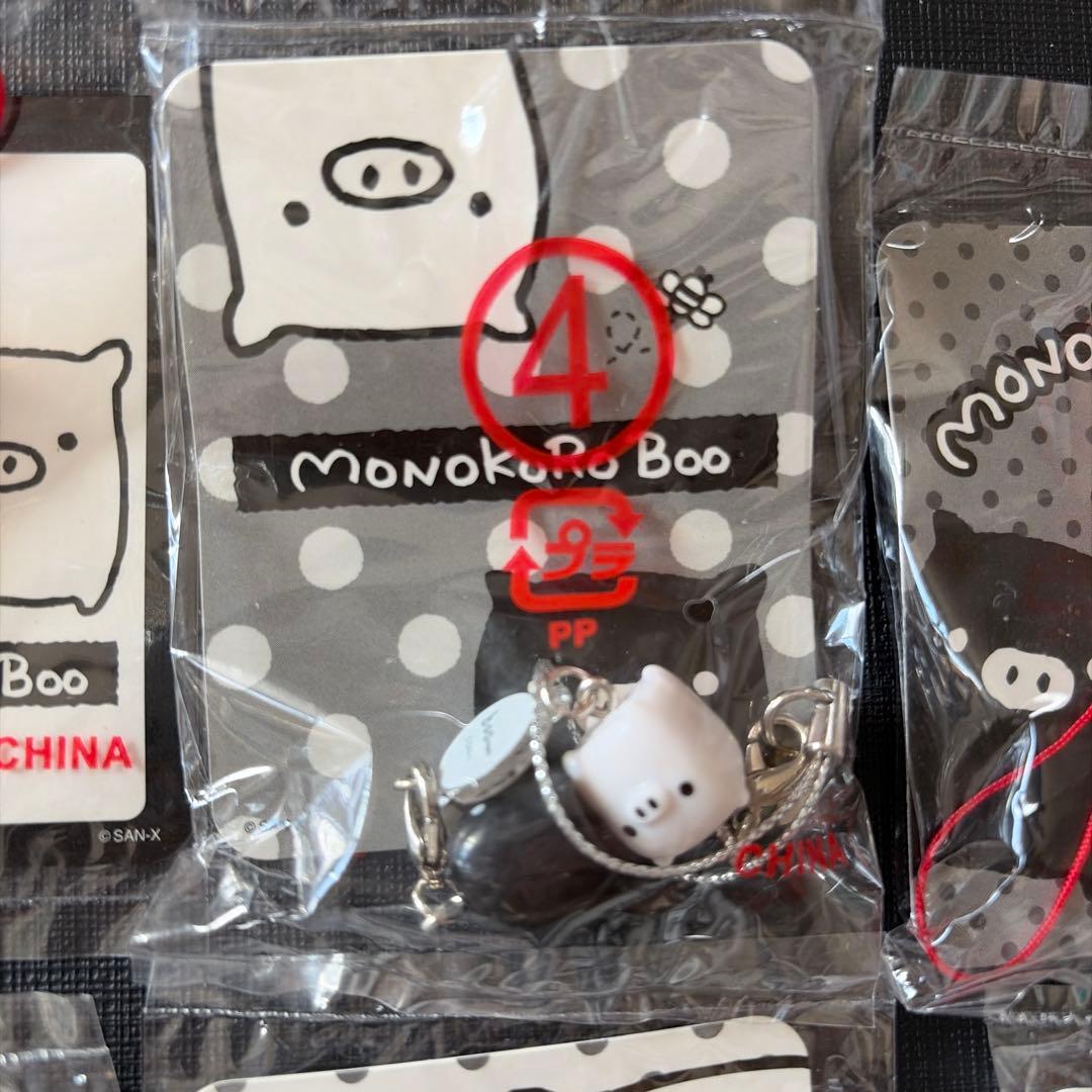 モノクロブー　ぶた　ストラップ　コンプ　サンエックス　平成レトロ　レア　当時