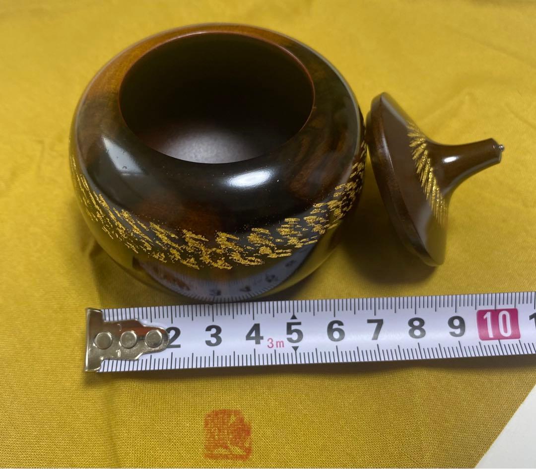 人間国宝　川北良造作　黒柿造　ボンボニエール