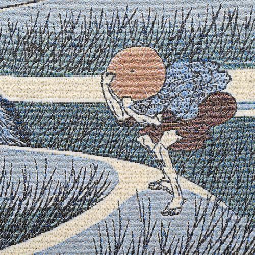 葛飾北斎　駿州江尻　ジャガード織【新品】富嶽三十六景　絵画　額装　織物　日本