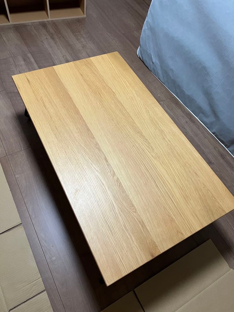 無印良品 オーク材】木製折りたたみテーブル（ロータイプ）