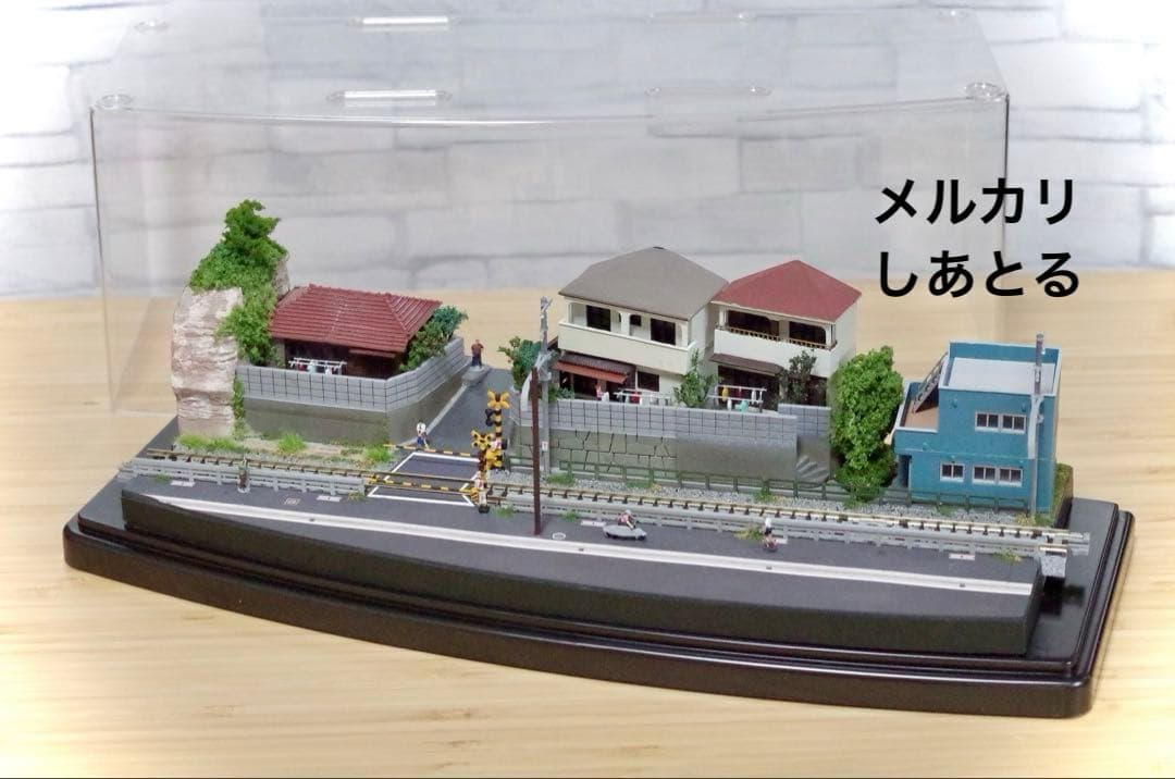 江ノ電 腰越3号踏切 鉄道ジオラマ展示台 Nゲージ 鉄コレ 鉄道模型 bトレ