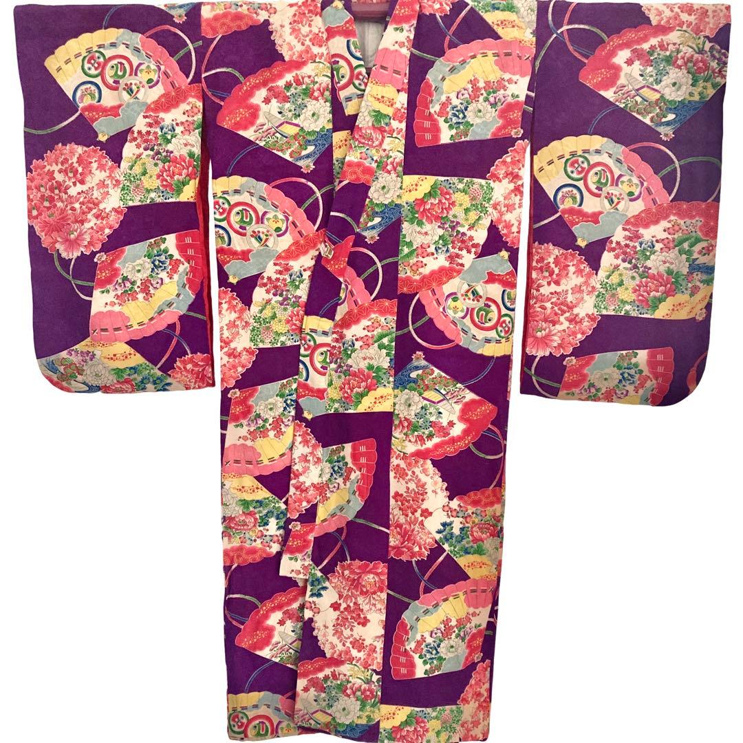 ★ねむです★女の子 子供着物 七五三 アンティーク着物 NO42