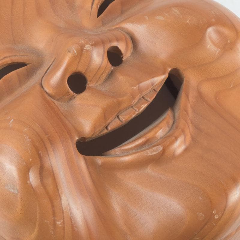 能面 能楽 雅楽 木彫 お多福面 翁面 2点まとめて C 9291