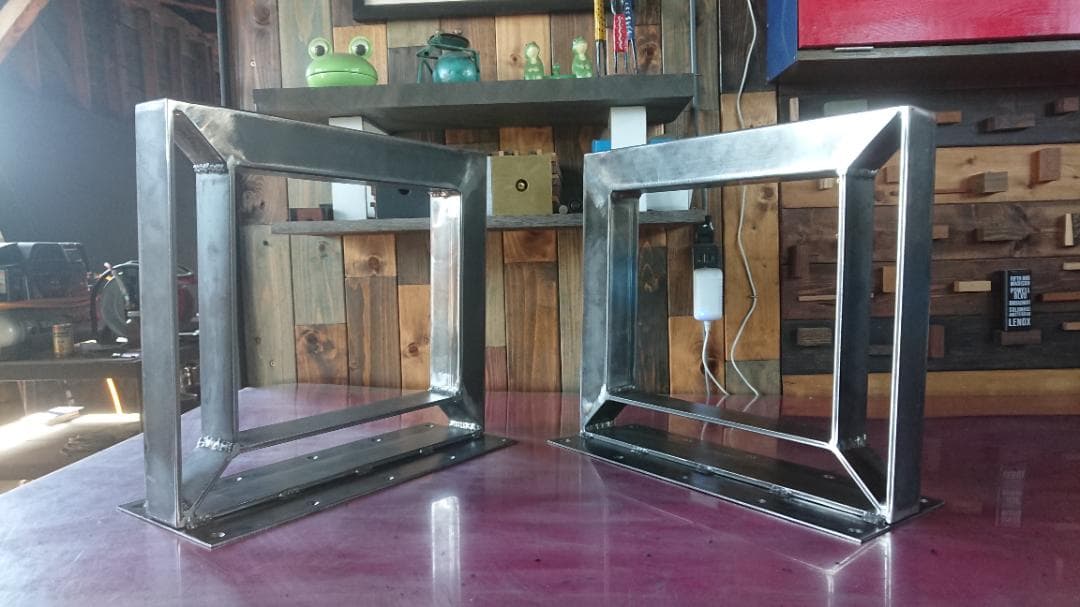 新しいハンドメイド・手芸 - 無塗装でアイアンな極太＆フラット鉄脚