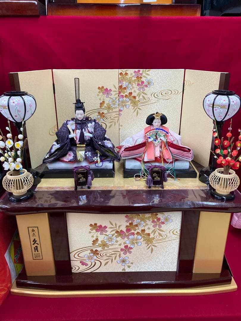 東京久月作　収納型2人飾り