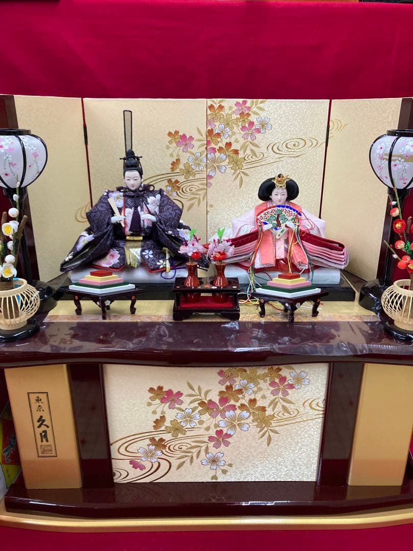 東京久月作　収納型2人飾り