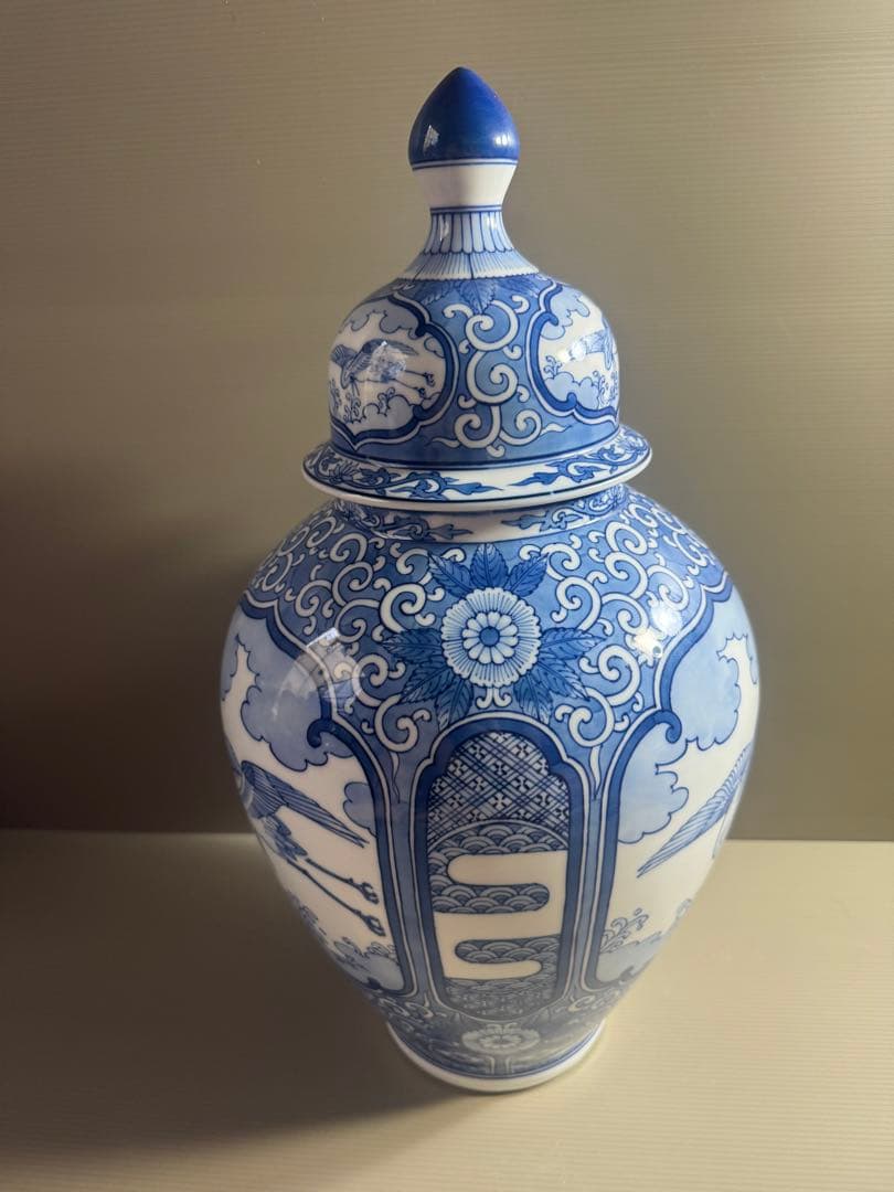 1562 有田焼 色絵花鳥 沈香壺 有田焼】沈香壺 染付山水図 - JTOPIA