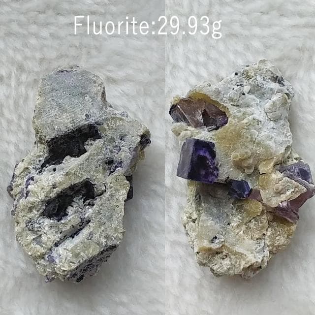 29.93g　パープルフローライト　鉱物標本　フローライト