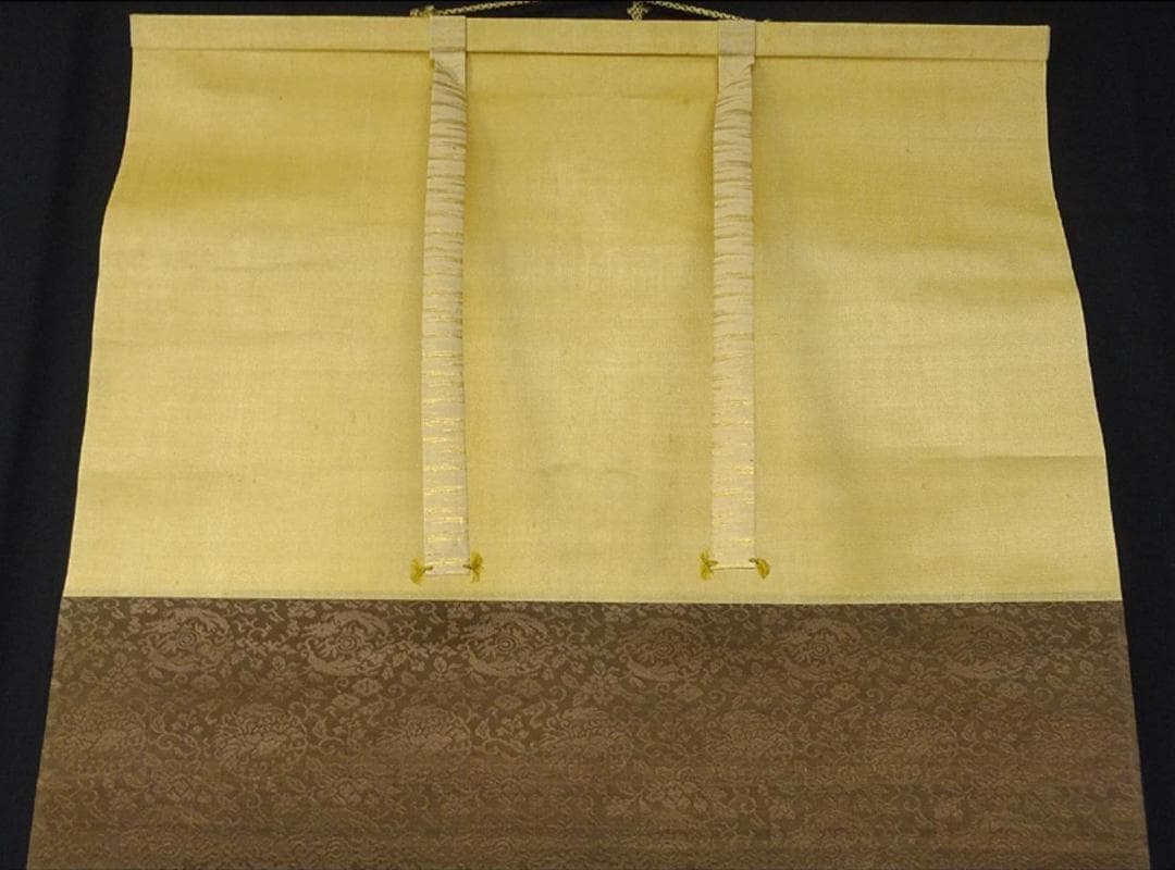 掛軸 稲城『高砂 人物図』絹本 肉筆 共箱付 掛け軸 w060211