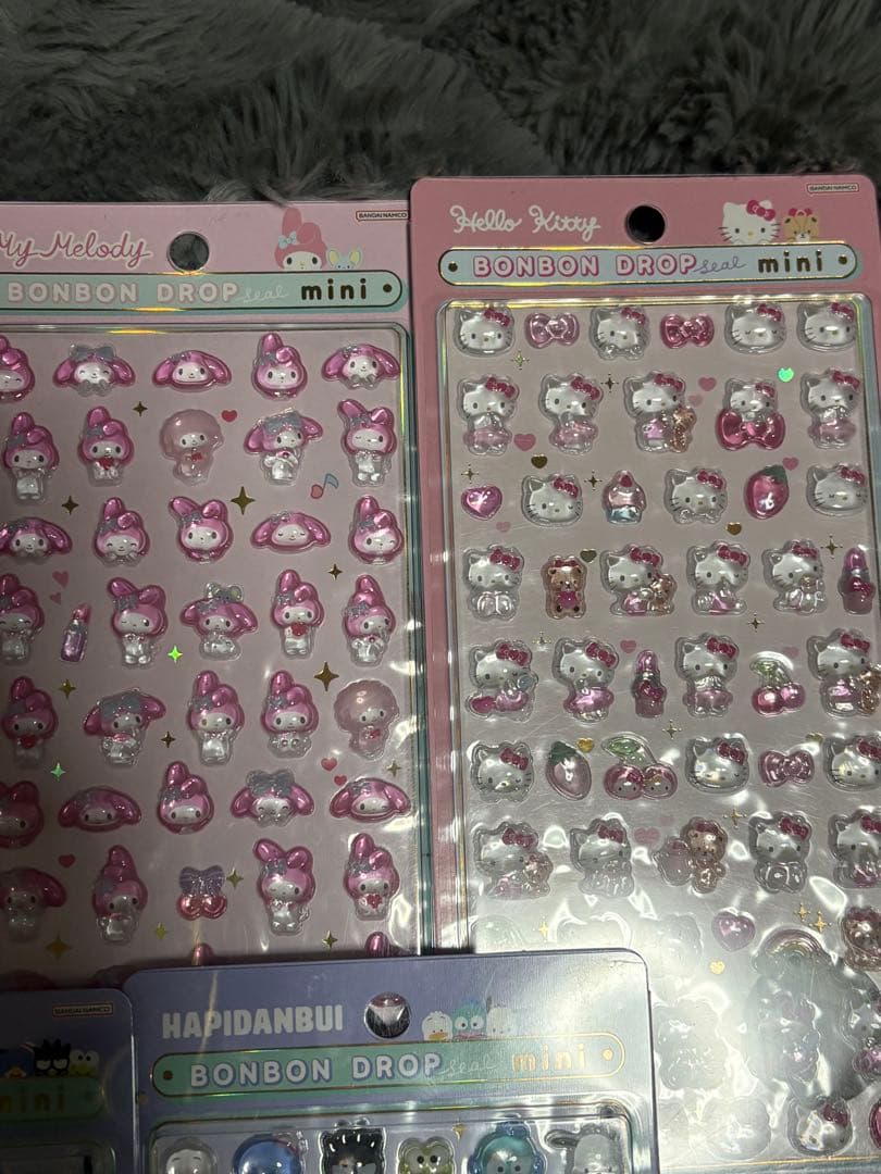 ⭐︎正規品サンリオボンボンドロップシールミニ7枚セット　はぴだんぶい3個入り⭐︎